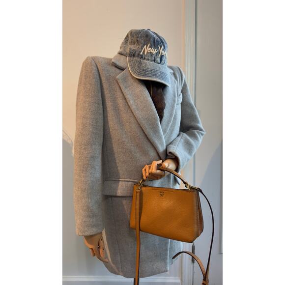 MCM Mini Visetos Top Handle Crossbody - Cognac - Picture 2 of 10